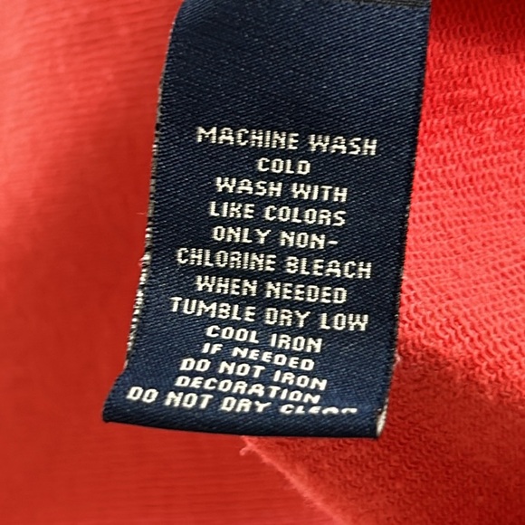 VTG POLO Ralph Lauren Americana Orange Full Zip Hoody Embroidery w MEASUREMENTS - Picture 7 of 11